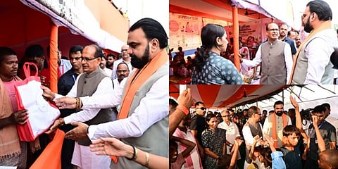 Union Agriculture Minister Shivraj Singh Chouhan, accompanied by Chief Minister Samrat Choudhary and other officials, inspected crop and infrastructure damage in Vaishali district.