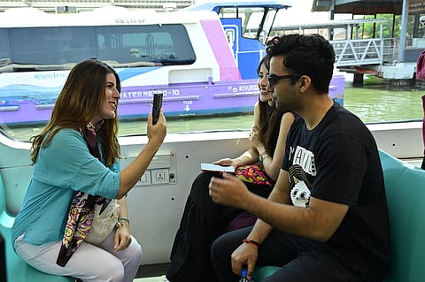 BRICS social media creators take Water Metro ride in Kochi.