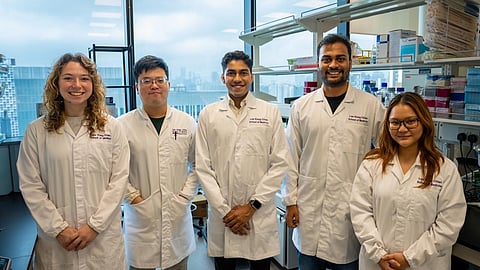 Scientist Aditya Nair and his team at NTU’s Lee Kong Chian School of Medicine, NTU Singapore