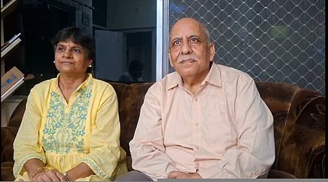 Madhya Pradesh High Court Justice Avanindra Kumar Singh and his wife Indira Singh