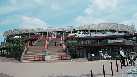 General view of the main stadium, venue for the opening and closing ceremonies and athletics for the Asian Games in Nagoya, Japan, Friday, Sept. 18, 2026.