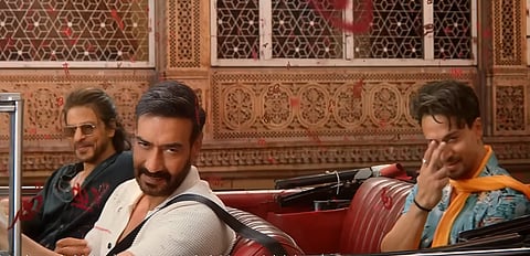 Shah Rukh Khan, Ajay Devgn and Tiger Shroff in a Vimal Elaichi ad.