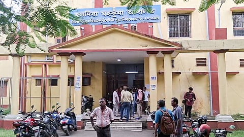 A view of the Sub-Divisional Court premises in Haldia on Saturday, where Congress Candidate Milan Pradhan had been produced following his Friday's arrest, Sept. 19, 2026.