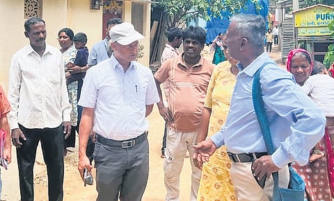BECC Commissioner DS Ramesh inspects road maintenance works and infrastructure on Saturday.