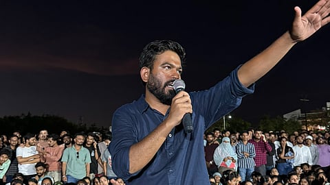 CJP convenor Abhijeet Dipke during an interaction with MPSC students.