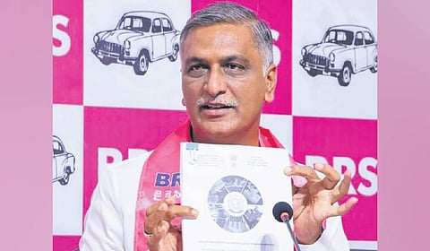 BRS Deputy Floor Leader T Harish Rao.