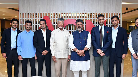 AP CM N Chandrababu Naidu at the inauguration of ‘The Earth Centre - Vista Spaces’ in Bengaluru on Sunday