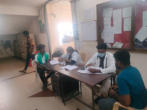 Corporation officials have set up a health camp on the Anna University campus.