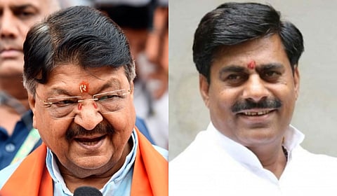 Senior-most cabinet minister Kailash Vijayvargiya(L) and MLA Rameshwar Sharma(R).