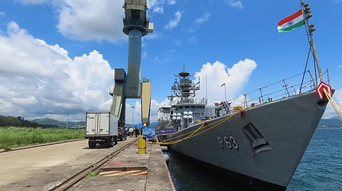 INS Kulish, a Kora-class missile corvette, which arrived at Subic Bay on Sunday.