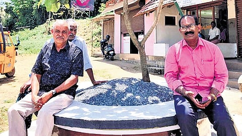 V C George, S Biju (R) at ‘Vayalar Gaanatheeram’ in Nambikolli, Wayanad.