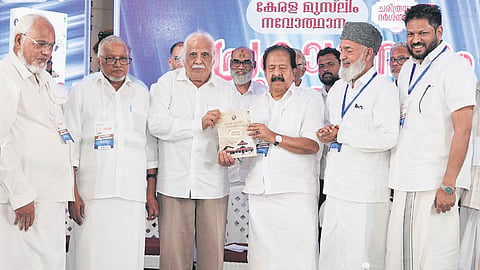 Home Minister Ramesh Chennithala releasing the book on Muslim renaissance in Keralam in Kozhikode on Sunday | Express