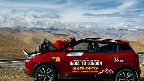 Keshav Prasad with his XUV