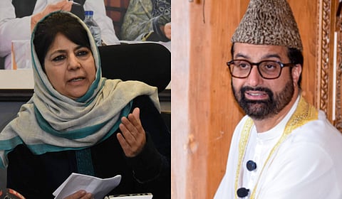 PDP chief Mehbooba Mufti (L) & Mirwaiz Umar Farooq.