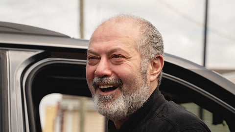 This photo provided by Yaseen Najeeb shows Islamic Society of Milwaukee President Salah Sarsour on June 18, 2026, shortly after his release from Clay County Jail in Brazil, Indiana, where he was detained after his arrest by US Immigration and Customs Enforcement agents in March.