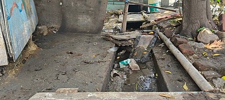 Residents of Elakkiampatti have urged the administration to take steps to improve the storm drains in their area which have allegedly been encroached on by local businesses.