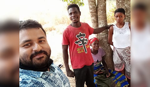 Arjas Rahman at his farm in Sierra Leone