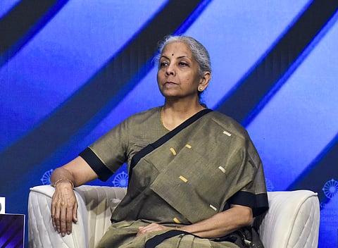 Union Finance Minister Nirmala Sitharaman during the 5th Kautilya Economic Conclave (KEC 2026), under the theme Resilience in an Age of Flux, in New Delhi, Saturday, Oct. 3, 2026.