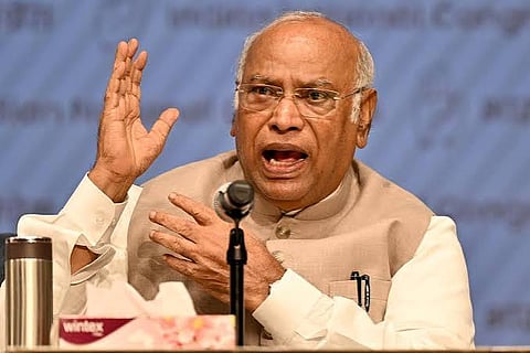 AICC president and Leader of Opposition in Rajya Sabha Mallikarjun Kharge