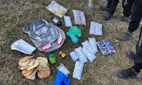 The police official said the recovered items are suspected to have been intended for the use of the terrorist.