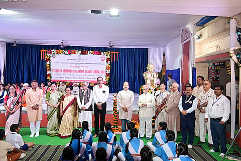 8th edition of Students Remember Mahatma Gandhi programme held at BJEM School.
