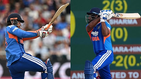 Vaibhav Sooryavanshi (L) & Sanju Samson.