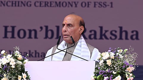 Rajnath Singh was speaking at the launch of the first Fleet Support Ship, keel laying of the fifth Fleet Support Ship and inauguration of the upgraded Slipway-4 and 300-tonne Goliath Crane at HSL.