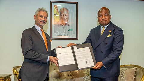 External Affairs Minister S Jaishankar received the Instrument of Acceptance from FM Ghana