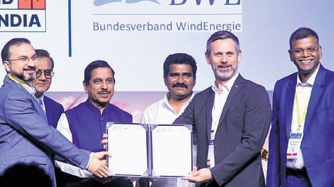 India Wind Turbine Manufacturers Assn & Bundersverband Windenergie sign an MoU at Chennai on Thursday