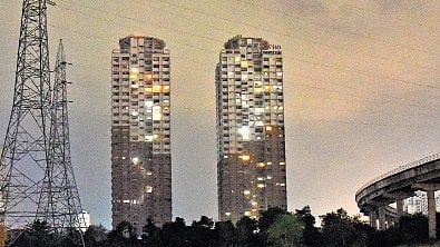 The Chander Kunj Army Towers, located on Silver Sand Island in Vyttila