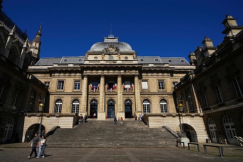 The Palace of Justice is pictured Monday, April 28, 2025 in Paris.