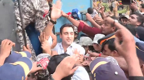 Actor Imran Khan is detained from Mumbai's August Kranti Maidan, which was the proposed protest venue in support of CJP’s protest, Oct. 10, 2026.