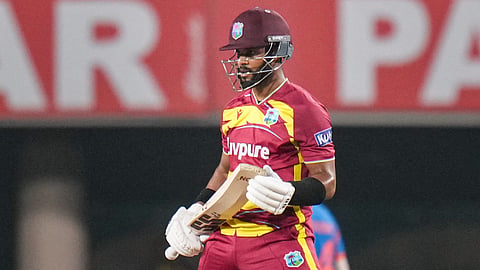 West Indies' captain Shai Hope during the second T20I cricket match of a series between India and West Indies, in Ranchi, Jharkhand, Friday, Oct. 9, 2026.