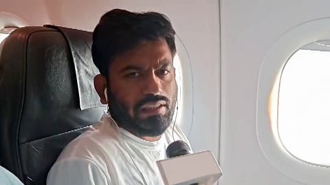Cockroach Janta Party (CJP) Founder Abhijeet Dipke was detained by the police after the flight landed at IGI Airport, in New Delhi, on Saturday, Oct. 10, 2026.