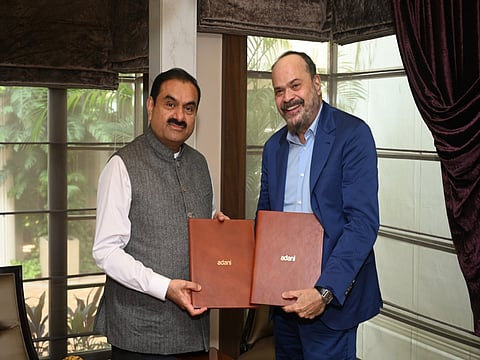 Adani Group chairman Gautam Adani and Jabil CEO Mike Dastoor signed the MoU to manufacture AI data centre hardware in India, on Tuesday.