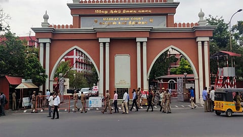 A view of the entrance to the Madras High Court in Chennai.