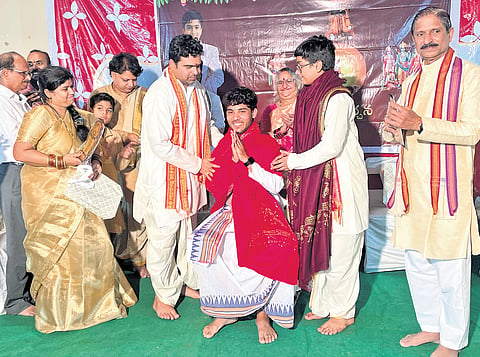 A mechanical engineering student at IIIT-Basara in Nirmal district, Nithin is taking Avadhanam to government schools to kindle interest in Telugu literature
