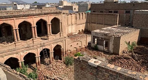 A view of the dilapidated Ram Leela Temple in Dera Ismail Khan district of Pakistan’s northwest Khyber Pakhtunkhwa province.