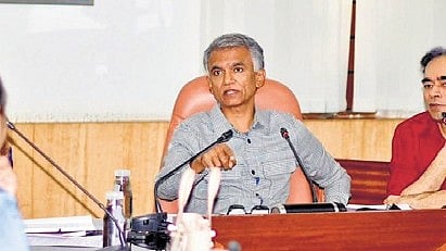 Bengaluru Development Minister Krishna Byre Gowda during a meeting on Saturday.