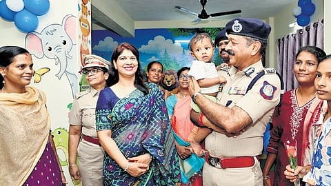 As part of scheme, a daycare centre was inaugurated at the Avadi SM Nagar Police Quarters.