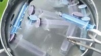 Officials said seven used syringes were found in athlete washrooms inside the race course sports stadium on Saturday.