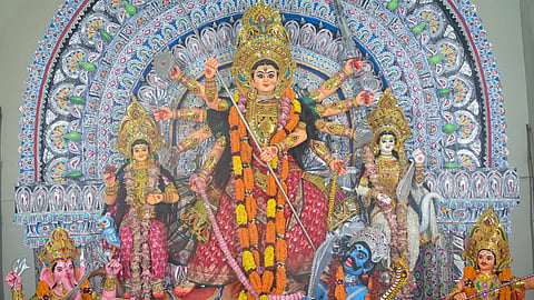 One of the Durga Puja Pandals in Odisha.