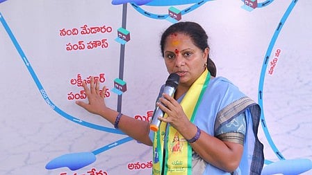 Telangana Rakshana Sena (TRS) chief Kalvakuntla Kavitha.