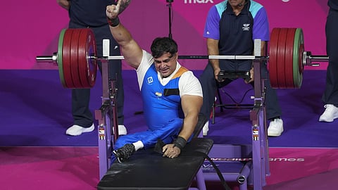 Ashok lifted a best of 192 kg to finish behind regining paralympic champion Zou Yi of China, who won gold with an effort of 216 kg, Indonesia's Margono took the bronze medal with 177 kg.