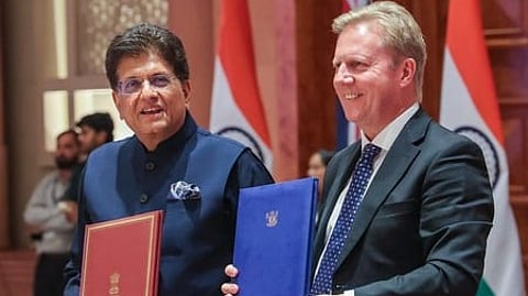 Commerce Minister Piyush Goyal and New Zealand’s Trade Minister Todd McClay.