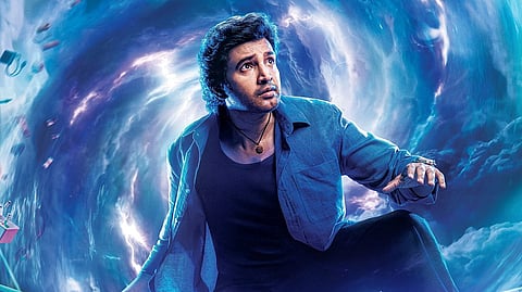 Santhanam in the first look poster for Athisaya Piravi
