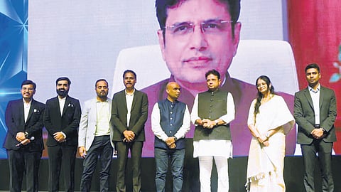 IT Minister D Sridhar Babu unveils his AI avatar at DevFest 2026 in Hyderabad