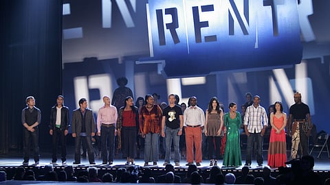 The original cast of "Rent" appears on stage at the 62nd Annual Tony Awards in New York, Sunday, June 15, 2008.