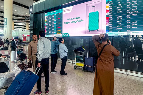 Riyadh's international airport said flights would resume on Sunday after a two-week closure following the Houthi strikes, with the Flight Radar monitoring site showing a plane taking off early in the day.