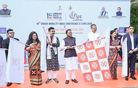 CM Mohan Charan Majhi flagging off electric buses under PM e-Bus Sewa Yojana